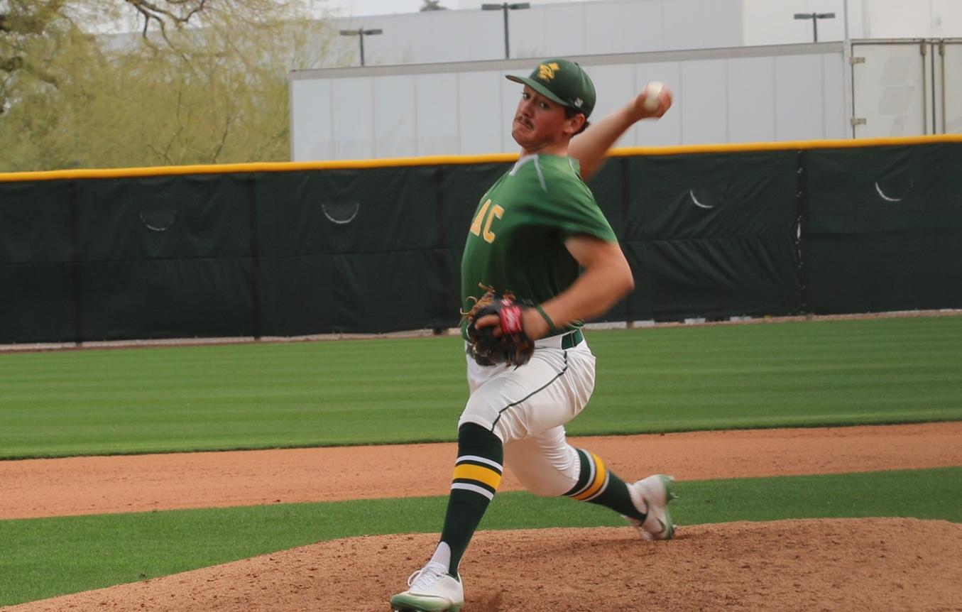 Hunter Omlid left Saturday's game without much damage done. Central lost in the top of the eighth with a final of 10-6.